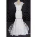 New Elegant Tulle and Lace Appliques Sleeveless Bridal Gown